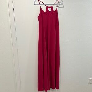 Bright Fuchsia Spaghetti Strap Maxi Dress